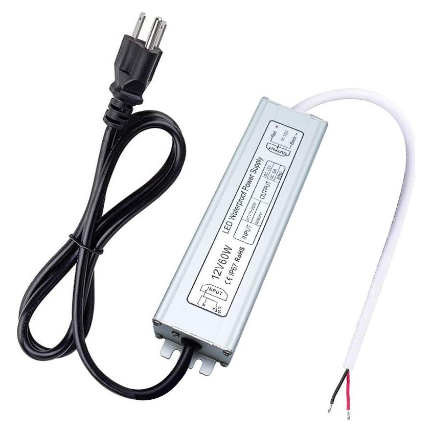 Fuente de Alimentación LED inShareplus 60W IP67 12V 5A