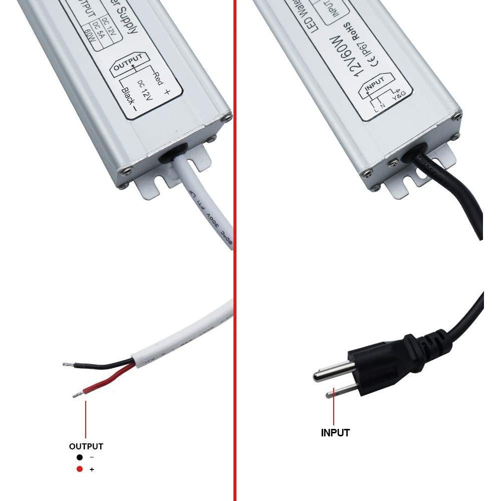 Fuente de Alimentación LED inShareplus 60W IP67 12V 5A