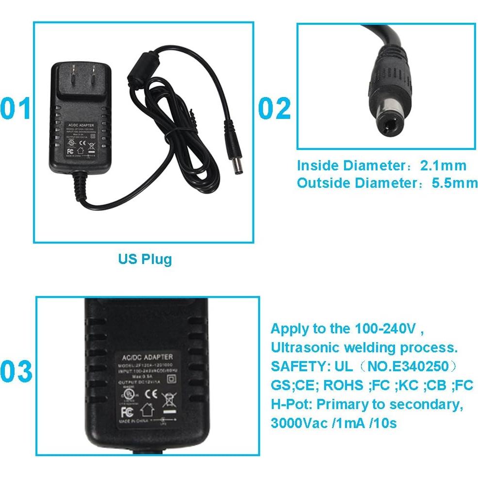 Adaptador de corriente 12V 1A Signcomplex para tiras LED
