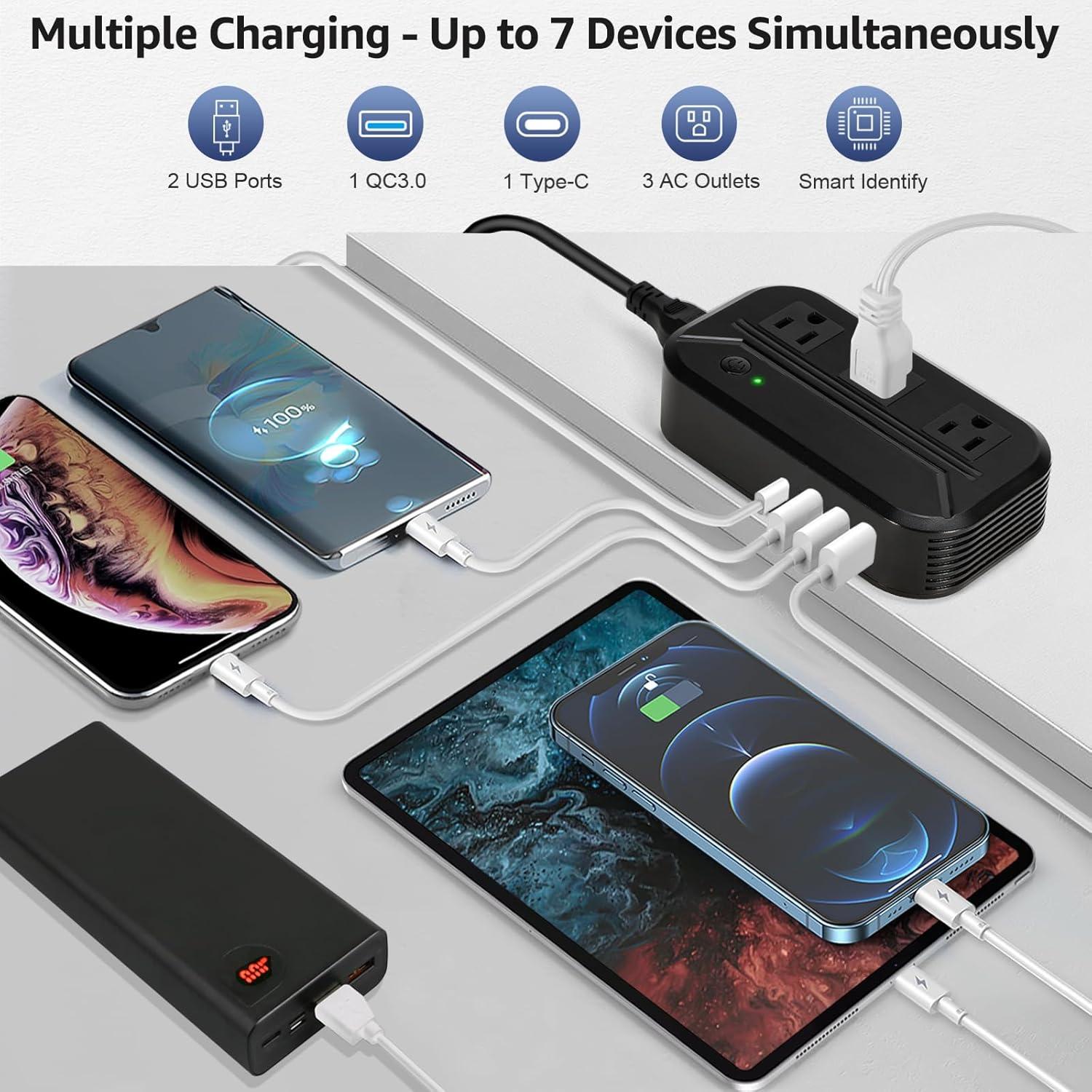 Convertidor de Voltaje 2300W Easton VC002001 con 7 Adaptadores