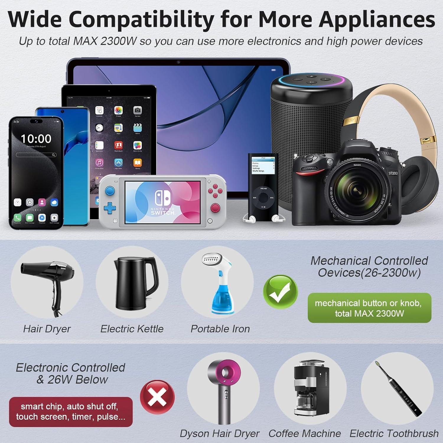 Convertidor de Voltaje 2300W Easton VC002001 con 7 Adaptadores