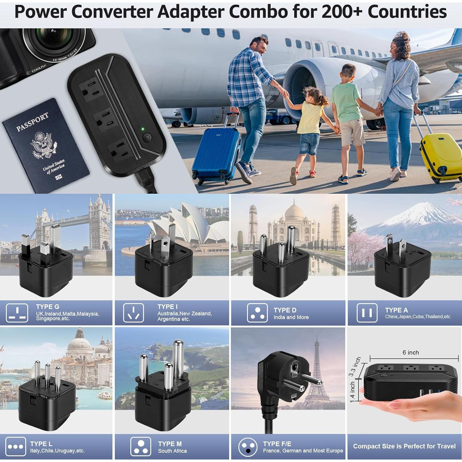 Convertidor de Voltaje 2300W Easton VC002001 con 7 Adaptadores
