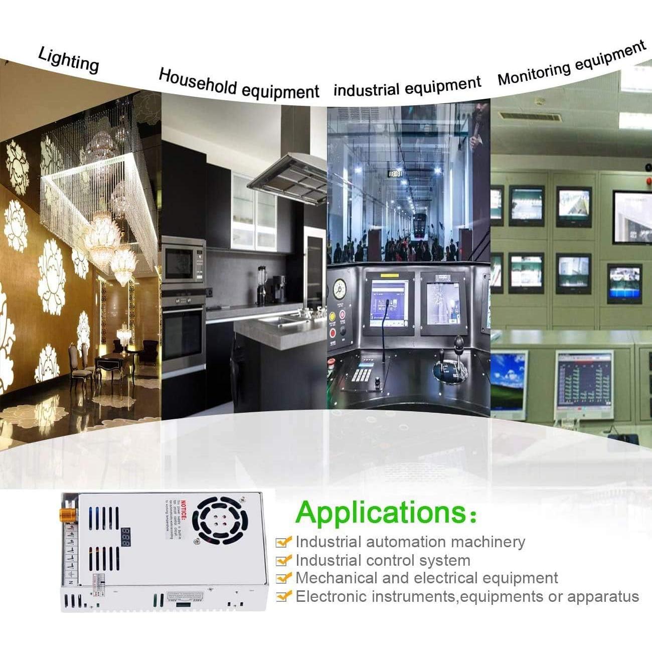 Fuente de Poder DC 0-48V 10A Eagwell Adaptador Regulable