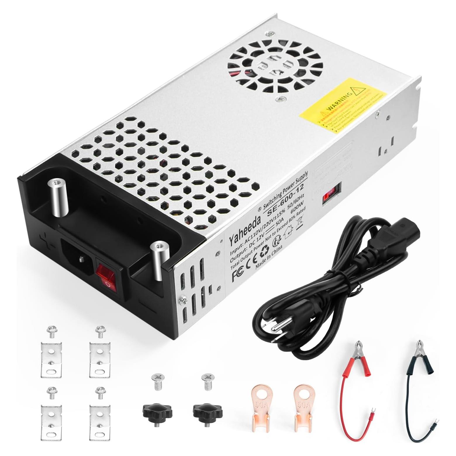 Convertidor 12V 600W 50A Yaheeda CA a CC para Bomba y LED