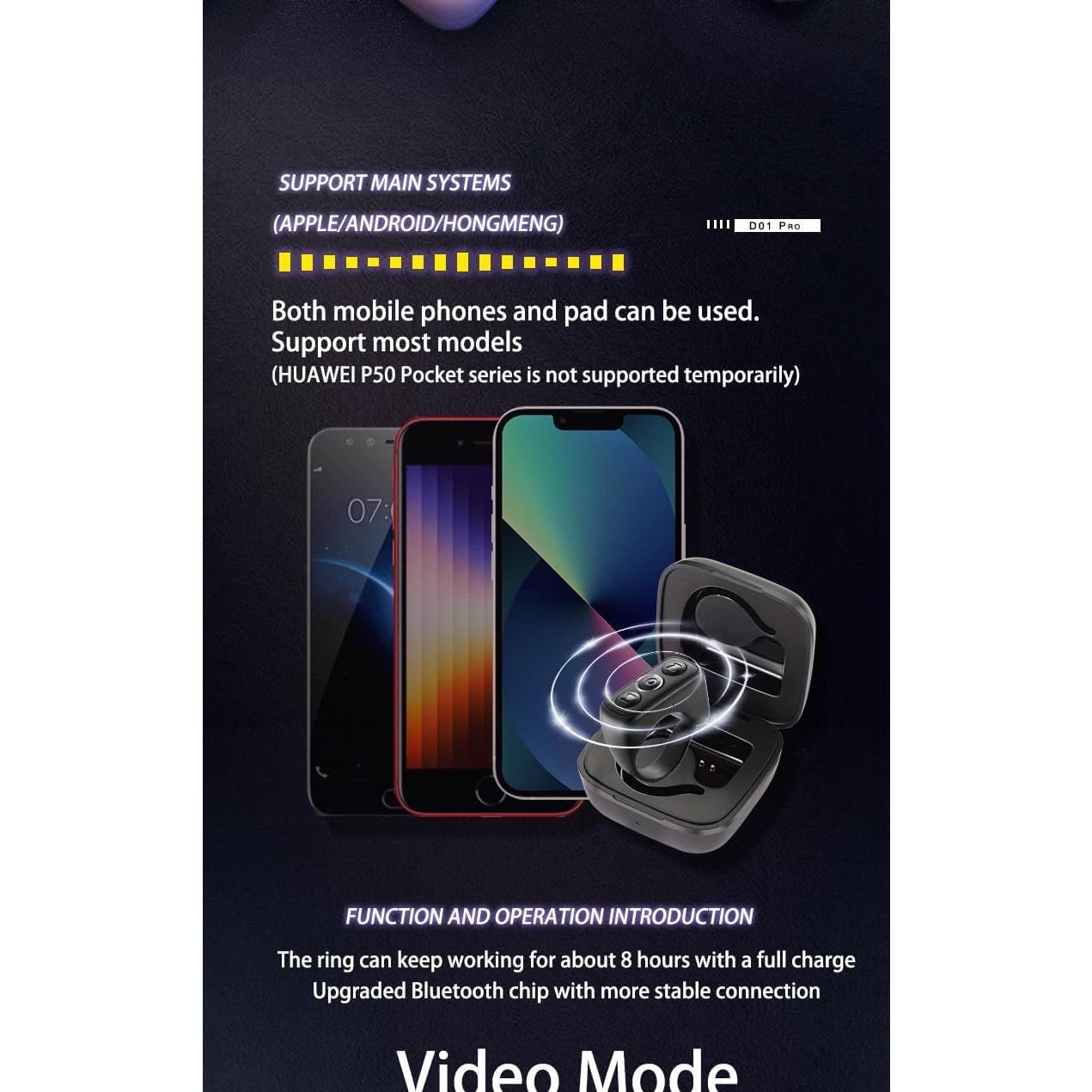 Control Remoto Inalámbrico Daibit para Kindle y Spotify Rosa