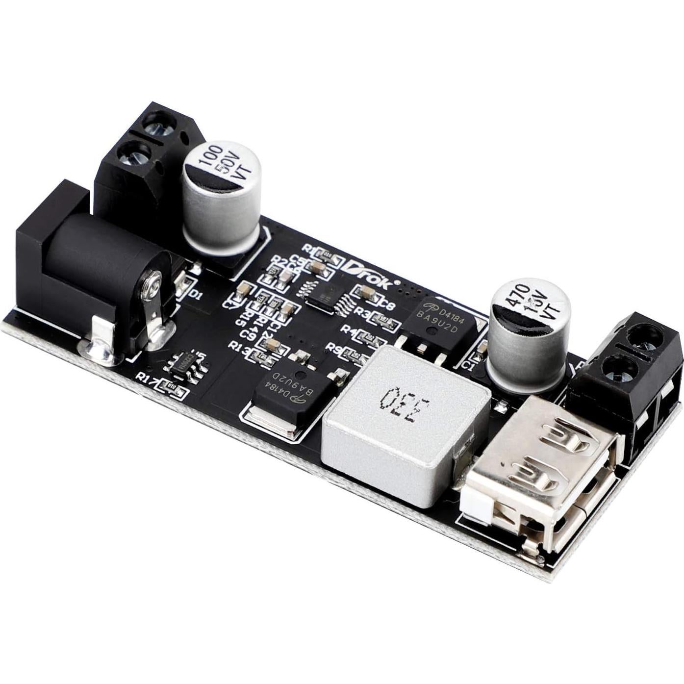 Convertidor Buck DROK 12V a 5V 2 Piezas Regulador USB