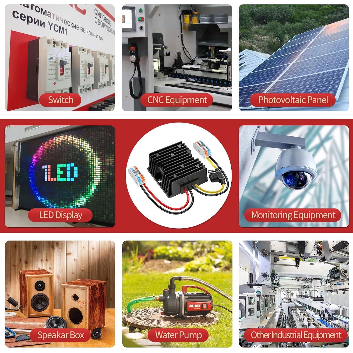 Convertidor DC-DC 24V a 12V THLY 10A 120W Impermeable