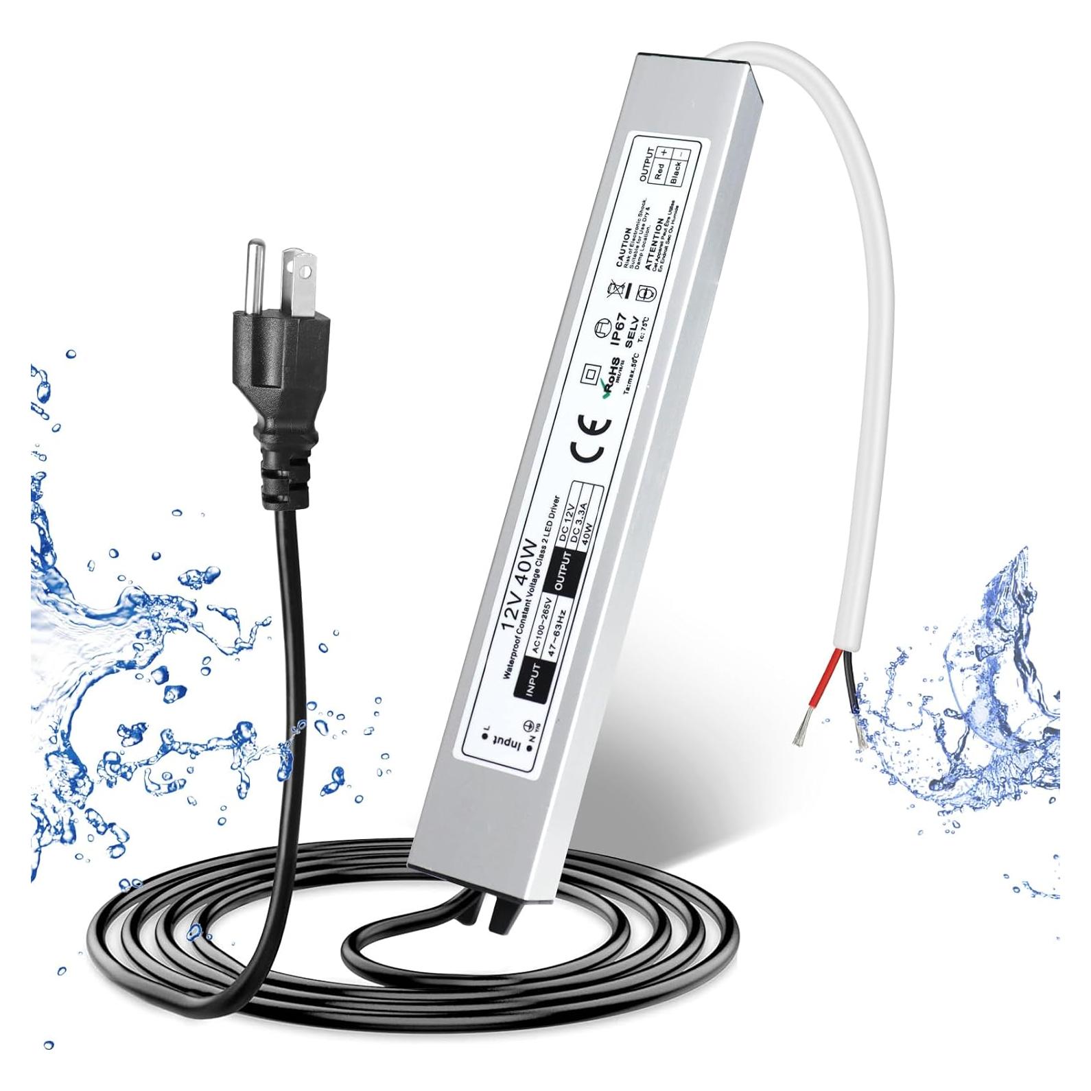 Transformador LED Jiasi 40W 12V IP67 Fuente de Alimentación