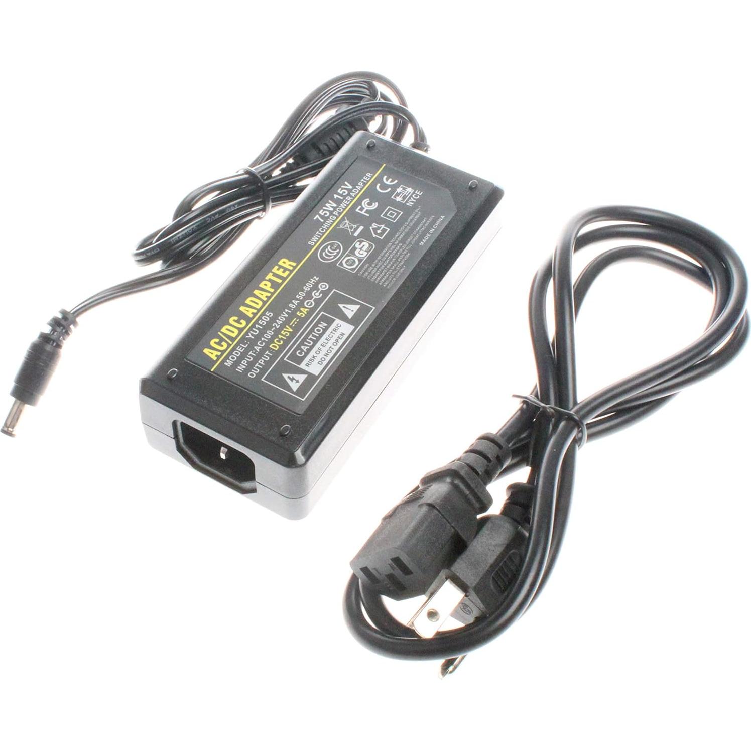 Adaptador CA-CC NOYITO 15V 5A 75W 100-240V 5.5x2.5mm