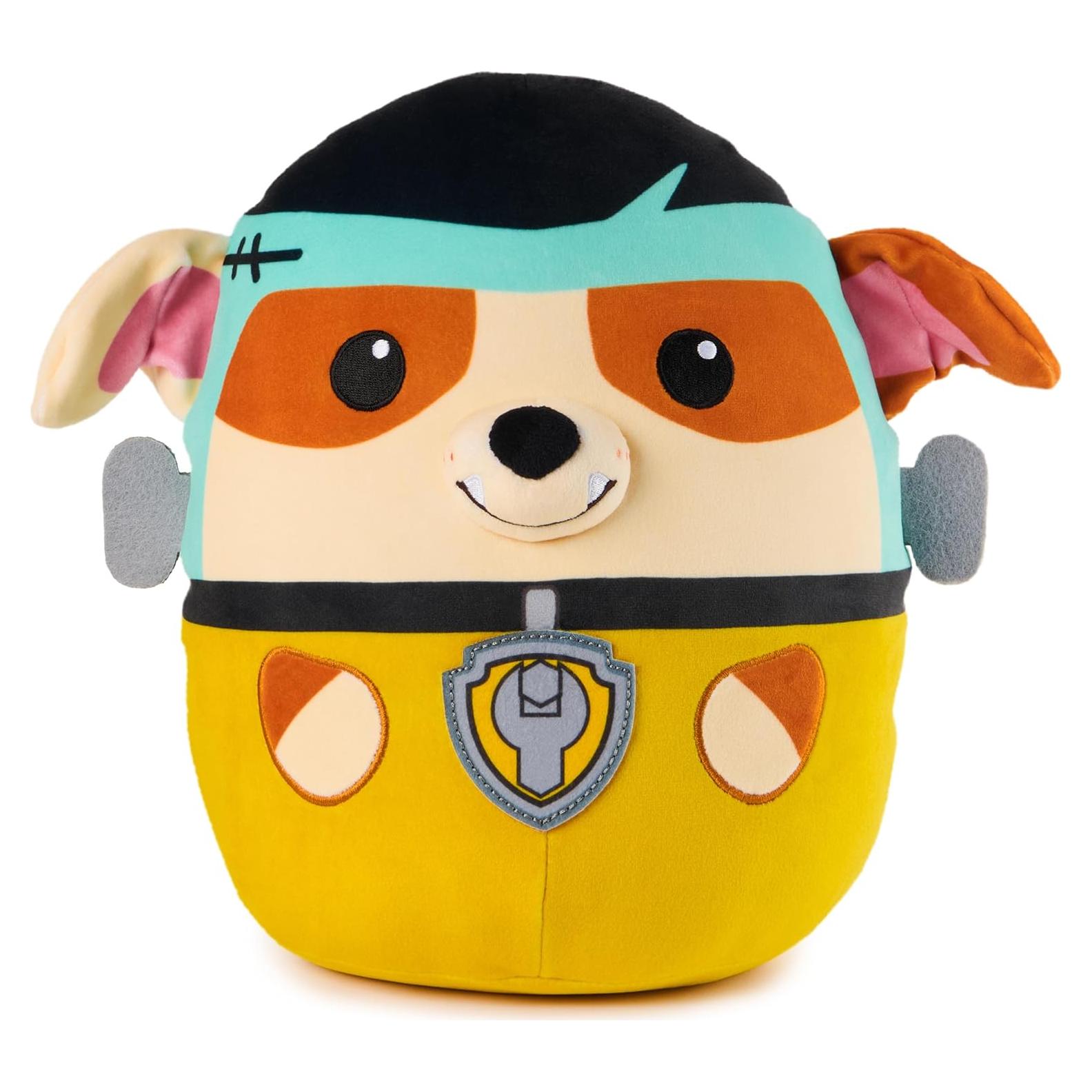 PAW Patrol Franken Rubble Squish Plush, Official Toy from The Hit Cartoon, Special Edition Squishy Stuffed Animal for Ages 1 and Up, 12”