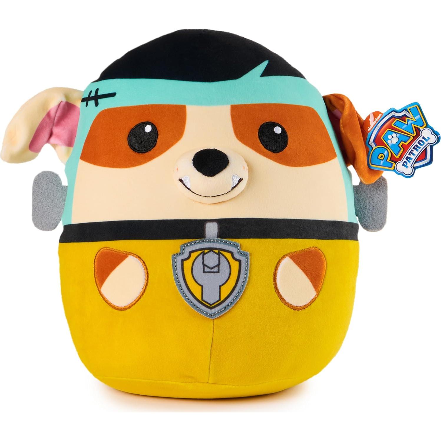 PAW Patrol Franken Rubble Squish Plush, Official Toy from The Hit Cartoon, Special Edition Squishy Stuffed Animal for Ages 1 and Up, 12”