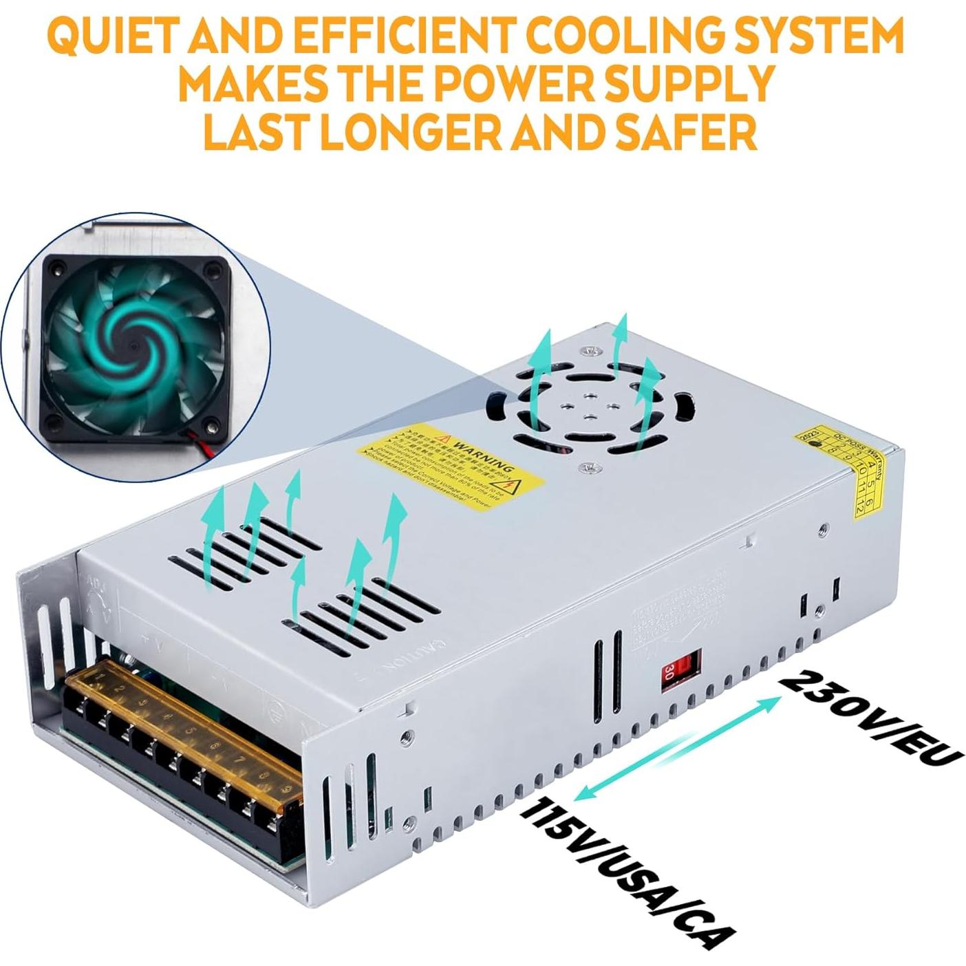 Adaptador de Alimentación DC 24V 25A 600W MEISHILE PSU