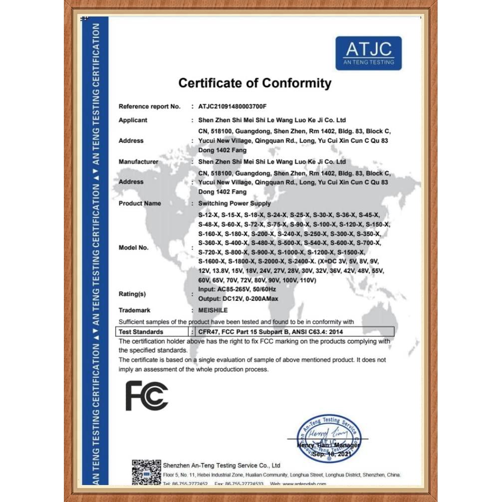 Adaptador de Alimentación DC 24V 25A 600W MEISHILE PSU