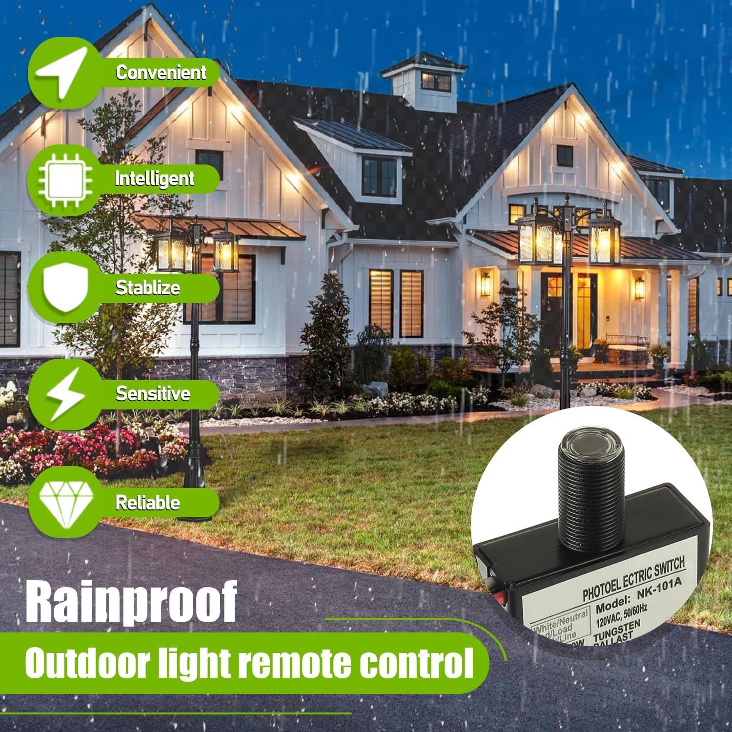 Sensor de Luz Fotocélula EPLZON 3 Unidades IP65 Automático