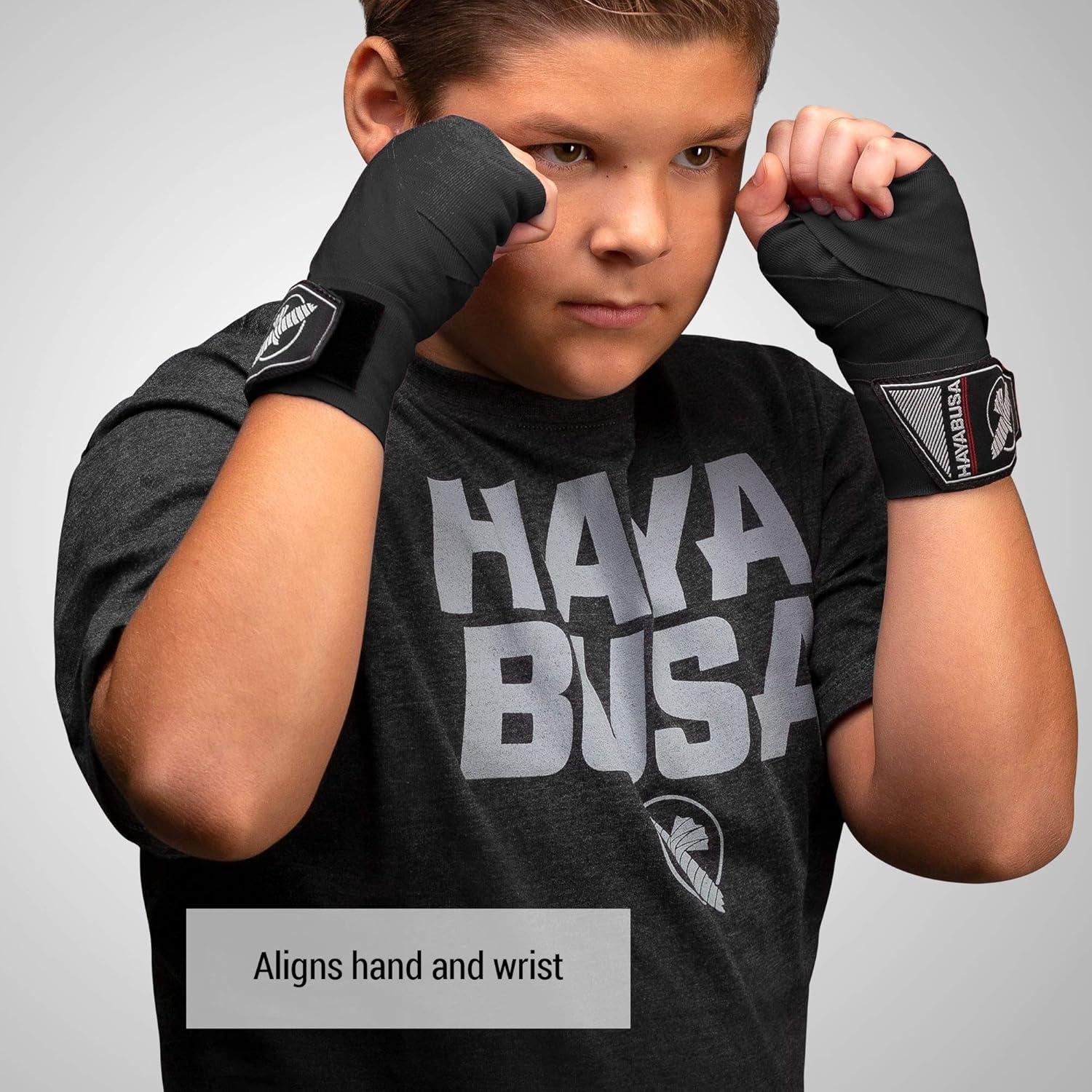 Vendajes de Boxeo para Niños Hayabusa 45.72cm Negro