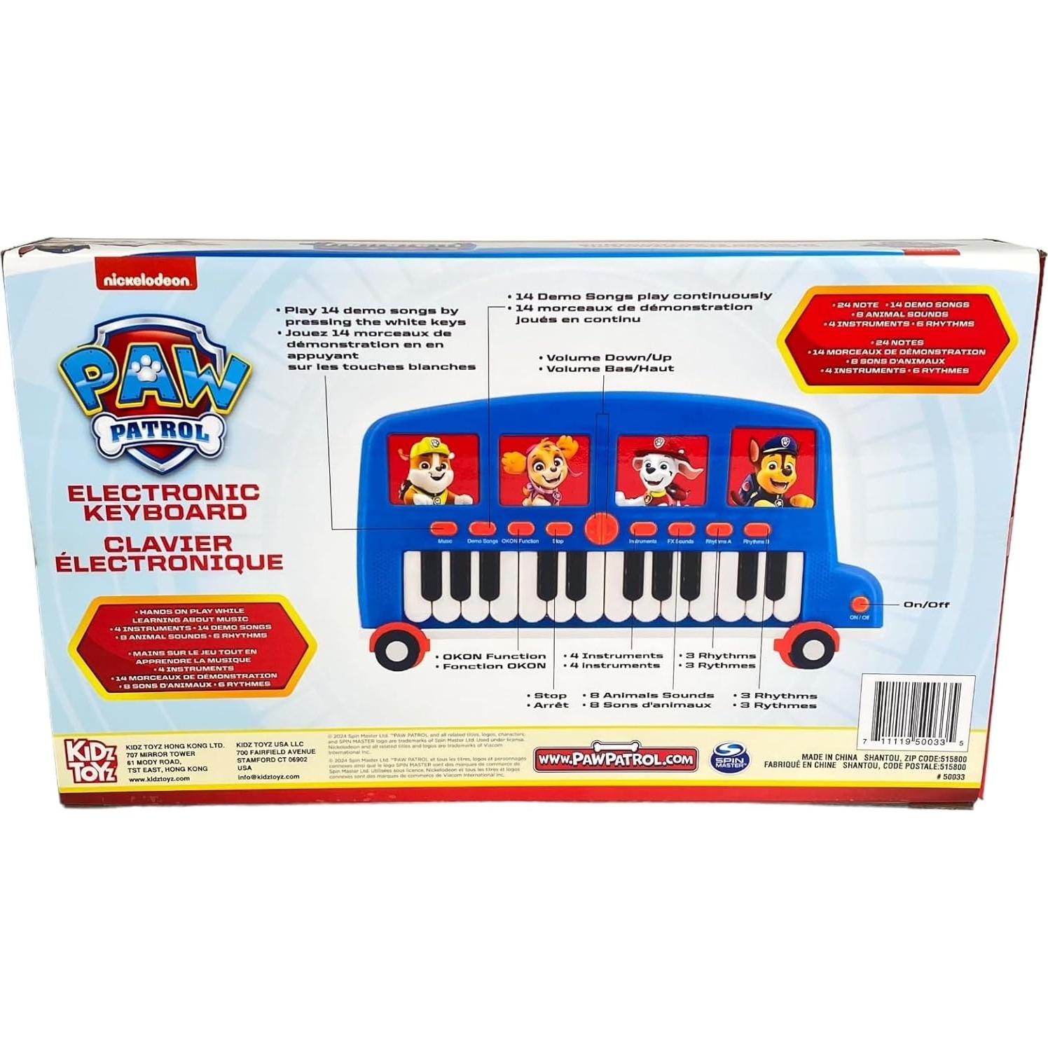 Teclado Electrónico Kidz Toyz Patrulla Canina 36x5.7 cm