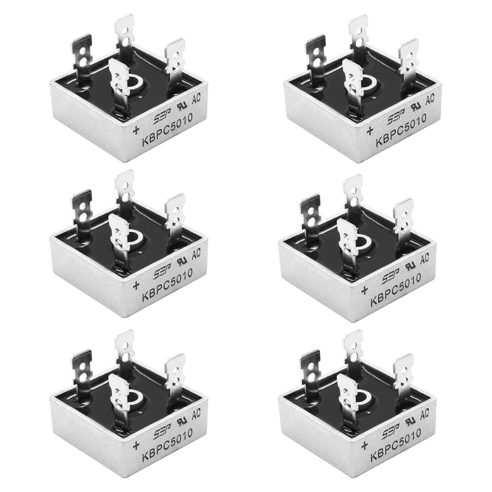 6 Diodos Rectificadores de Puente KBPC5010 50A 1000V Zorveiio