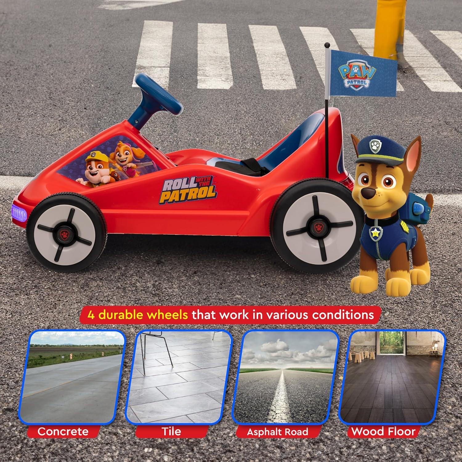 Go Kart Eléctrico Paw Patrol 12V para Niños 3-6 Años