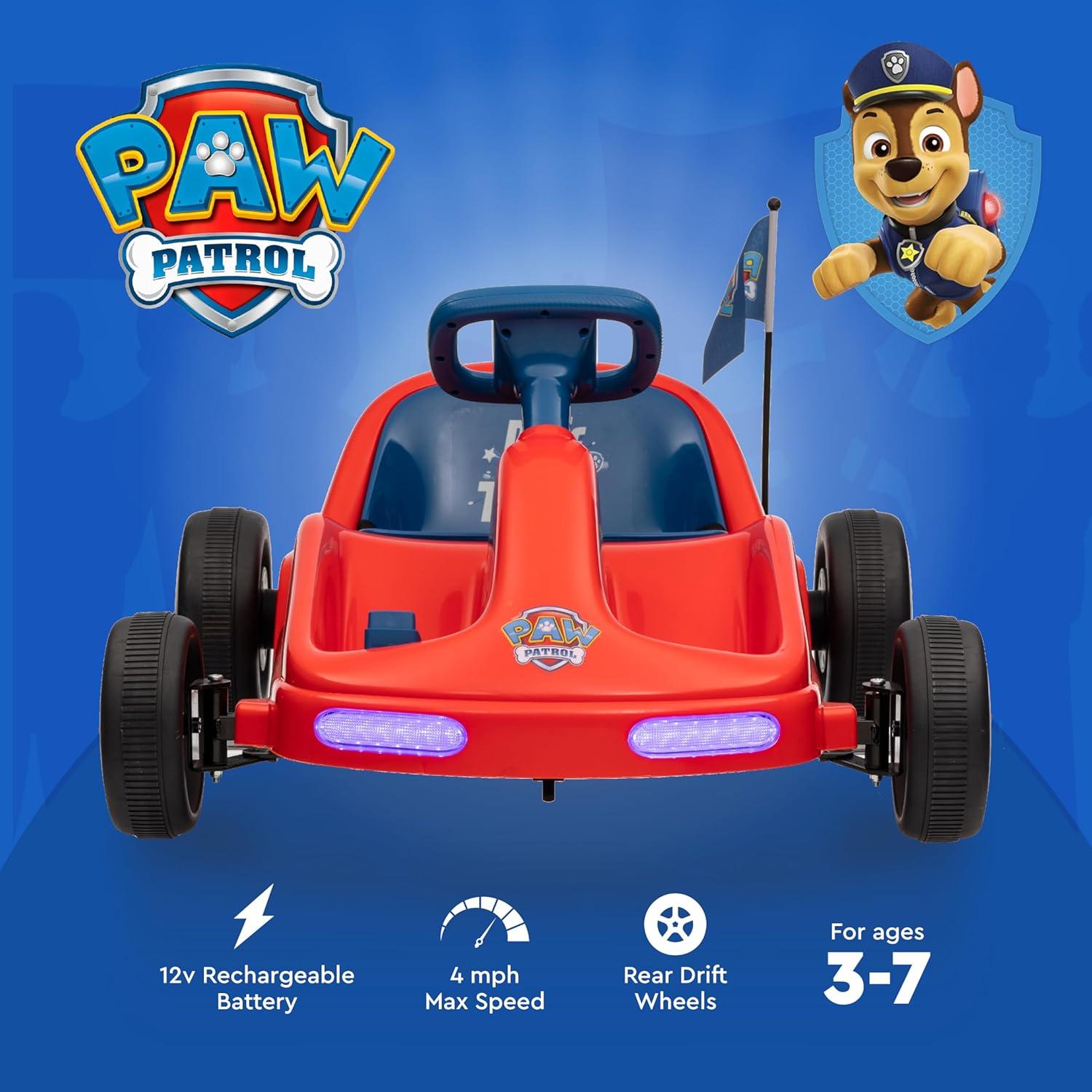 Go Kart Eléctrico Paw Patrol 12V para Niños 3-6 Años