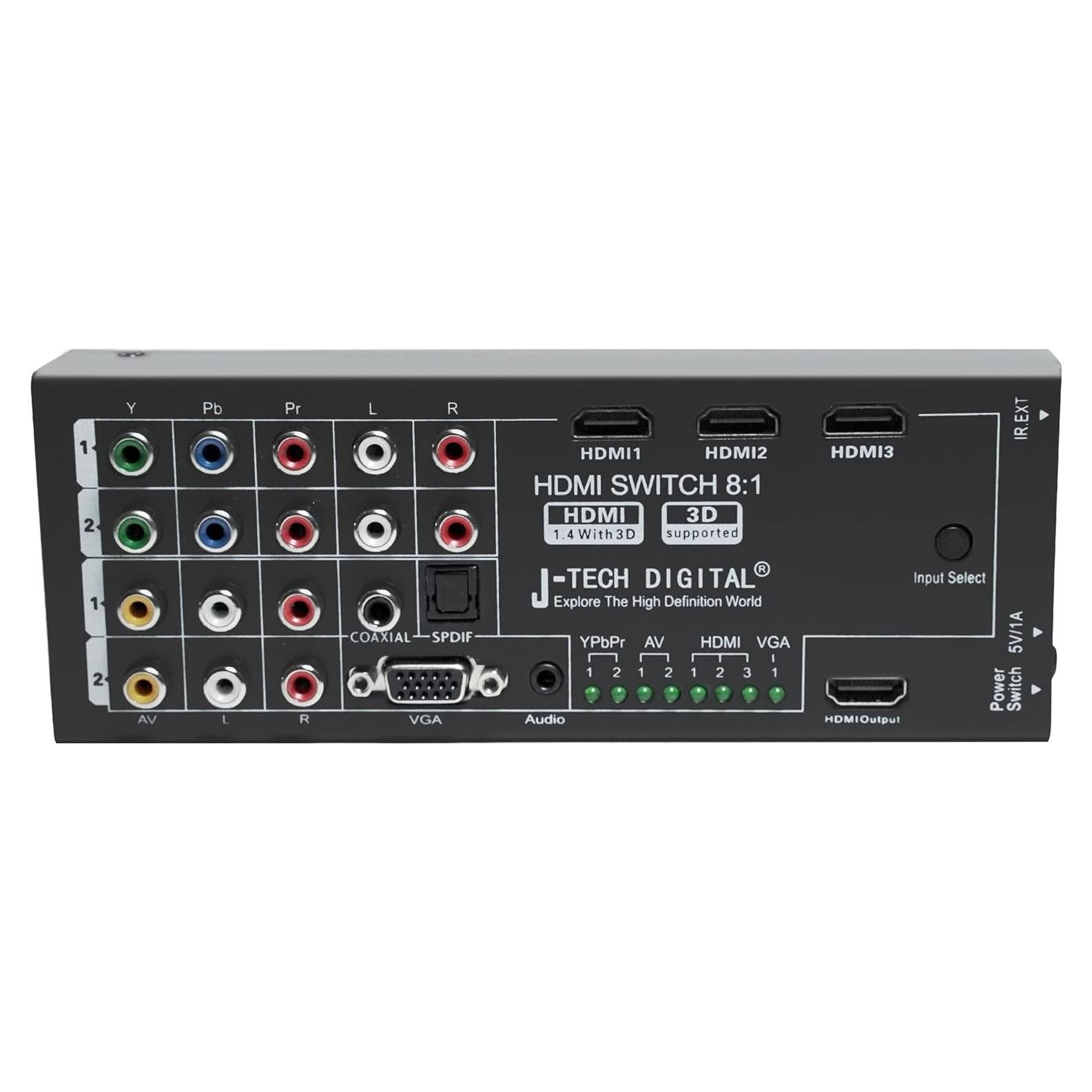 Convertidor HDMI Multifuncional J-Tech Digital JTD-0801 8 Entradas