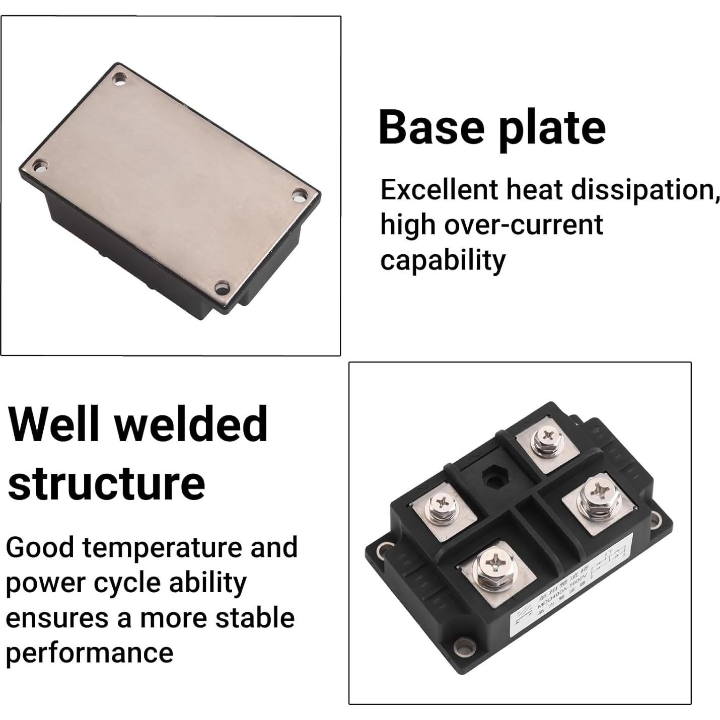 Módulo Rectificador Puente Walfront 400A 1600V 4 Terminales