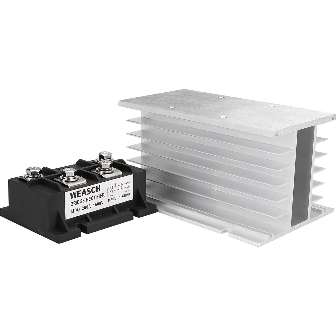 Rectificador de Puente Weasch MDQ-200A 200A 1600V Monofásico