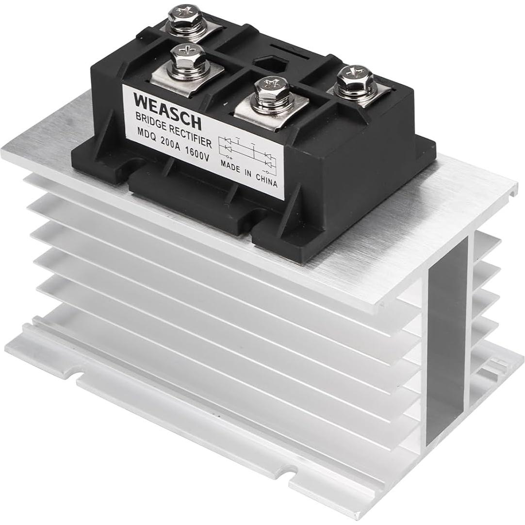 Rectificador de Puente Weasch MDQ-200A 200A 1600V Monofásico