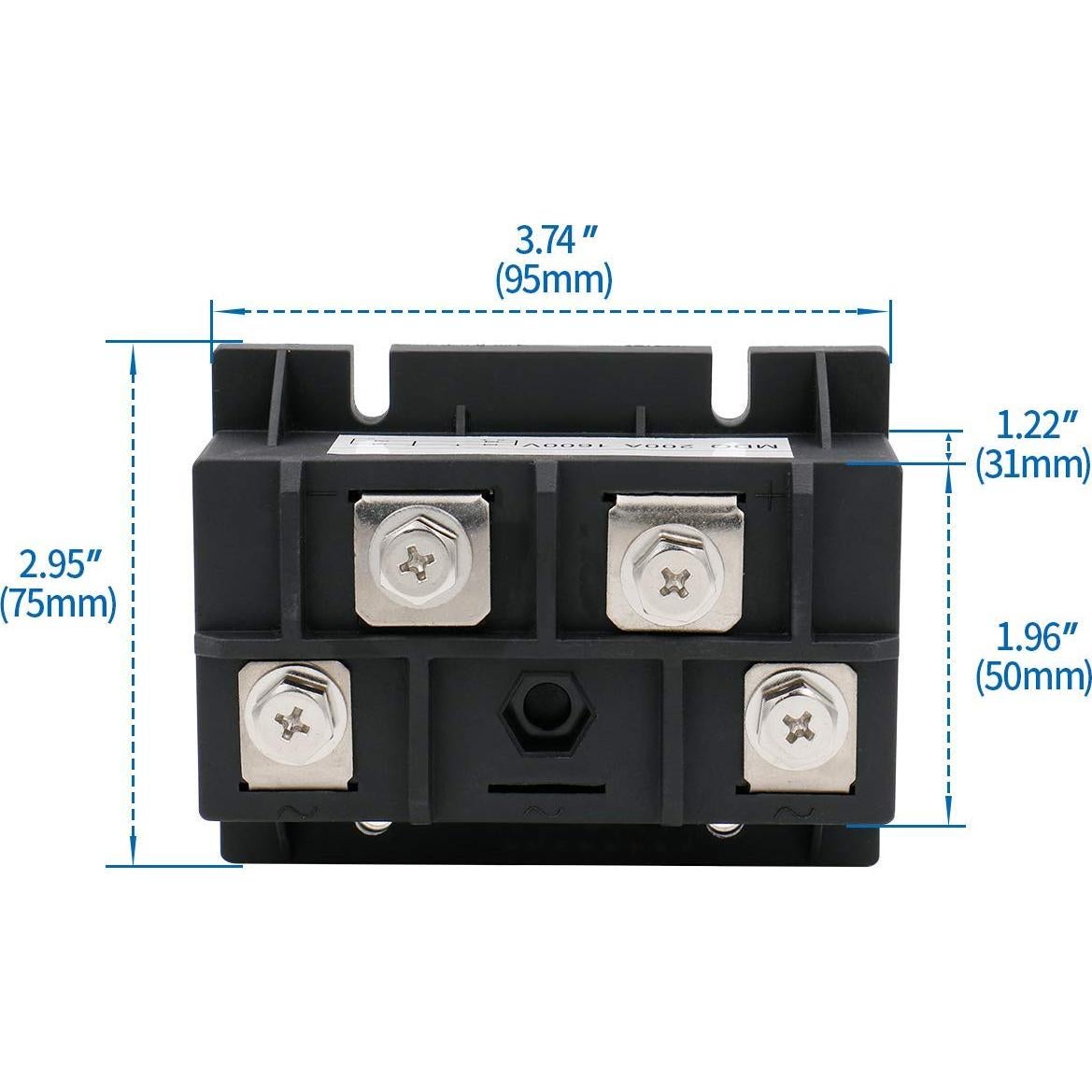 Rectificador de puente de diodo Baomain MDQ-200A 1600V 200A