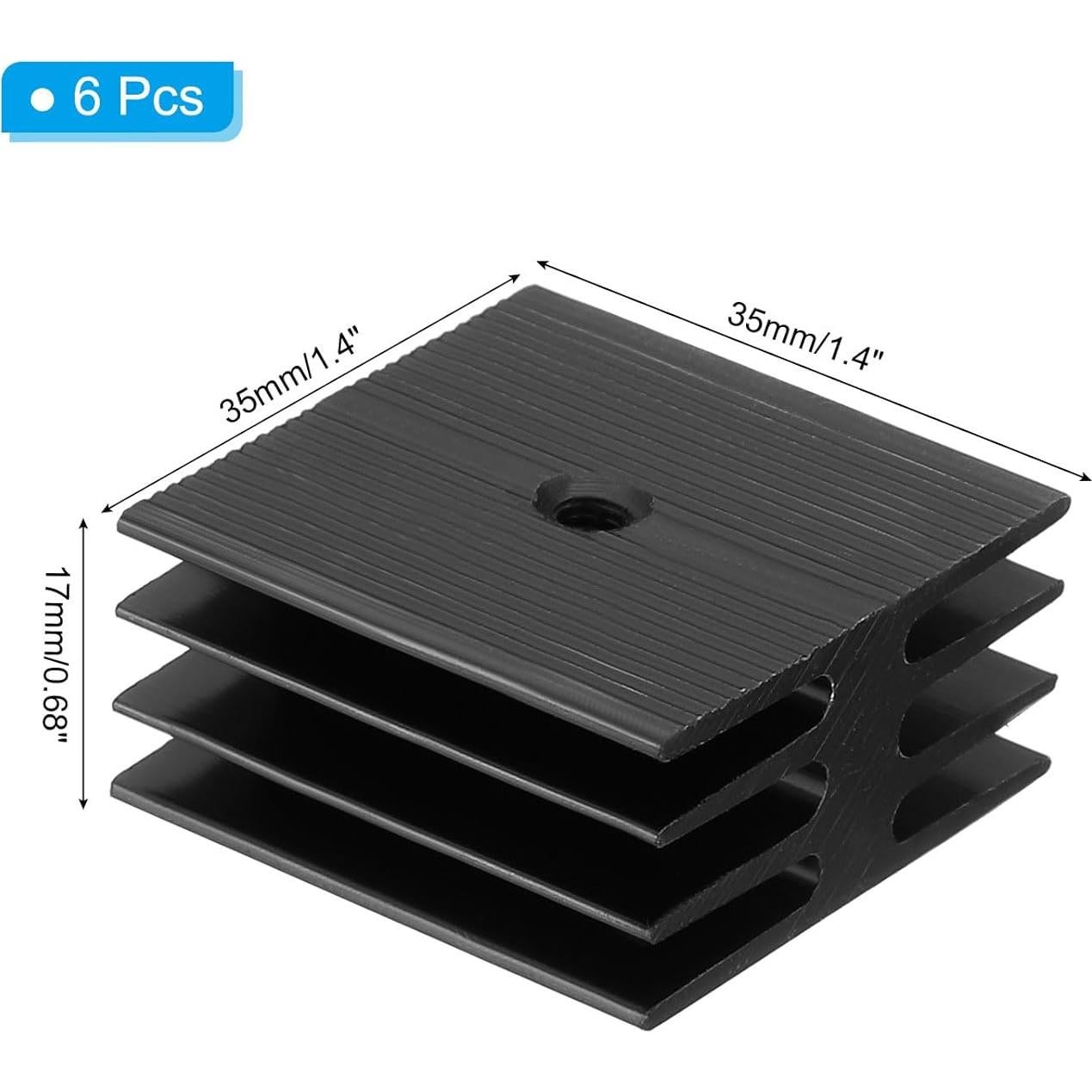 Radiador Diodo Rectificador PATIKIL 6 Pcs 35x35x17mm