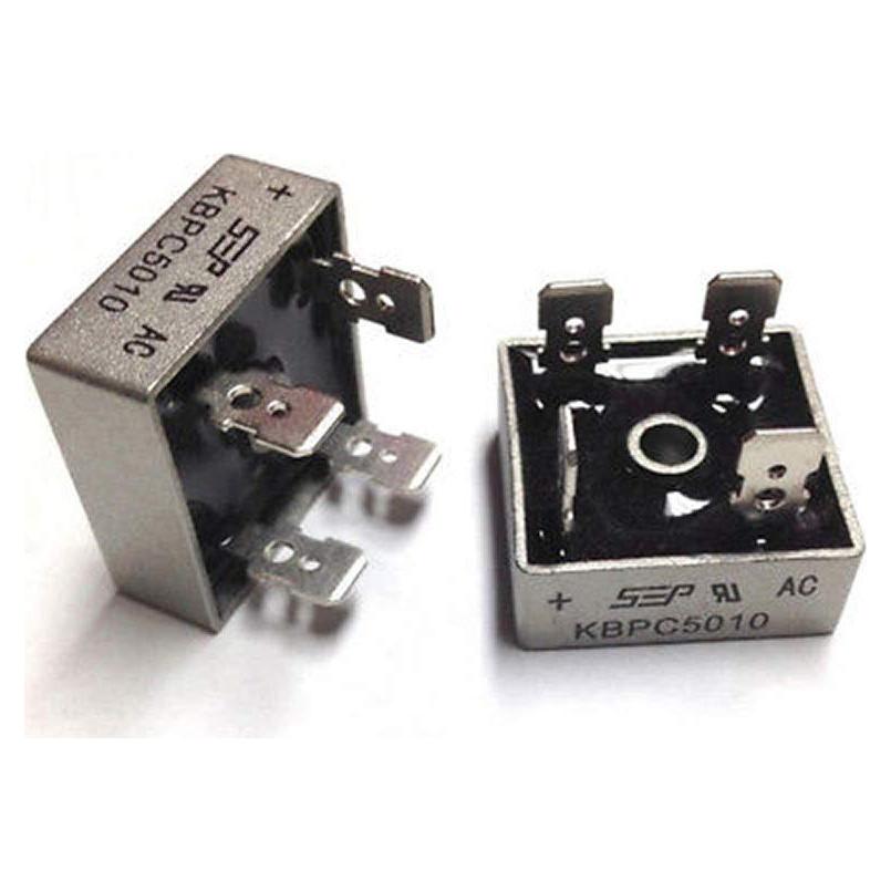 Diodo Rectificador de Puente KBPC5010 50A 1000V - Paquete de 2