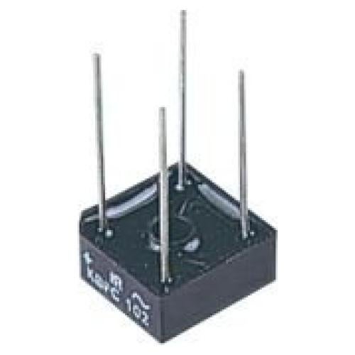 VISHAY VS-KBPC102 200V THOUGH HOLE; NO. OF PHASES:SINGLE PHASE; REPETITIVE PEAK REVERSE VOLTAGE:200V; AVERAGE FORWARD CURRENT:3A; BRIDGE RECTIFIER CASE STYLE:THROUGH HOLE; NO. OF PINS:4PINS; FORWARD V