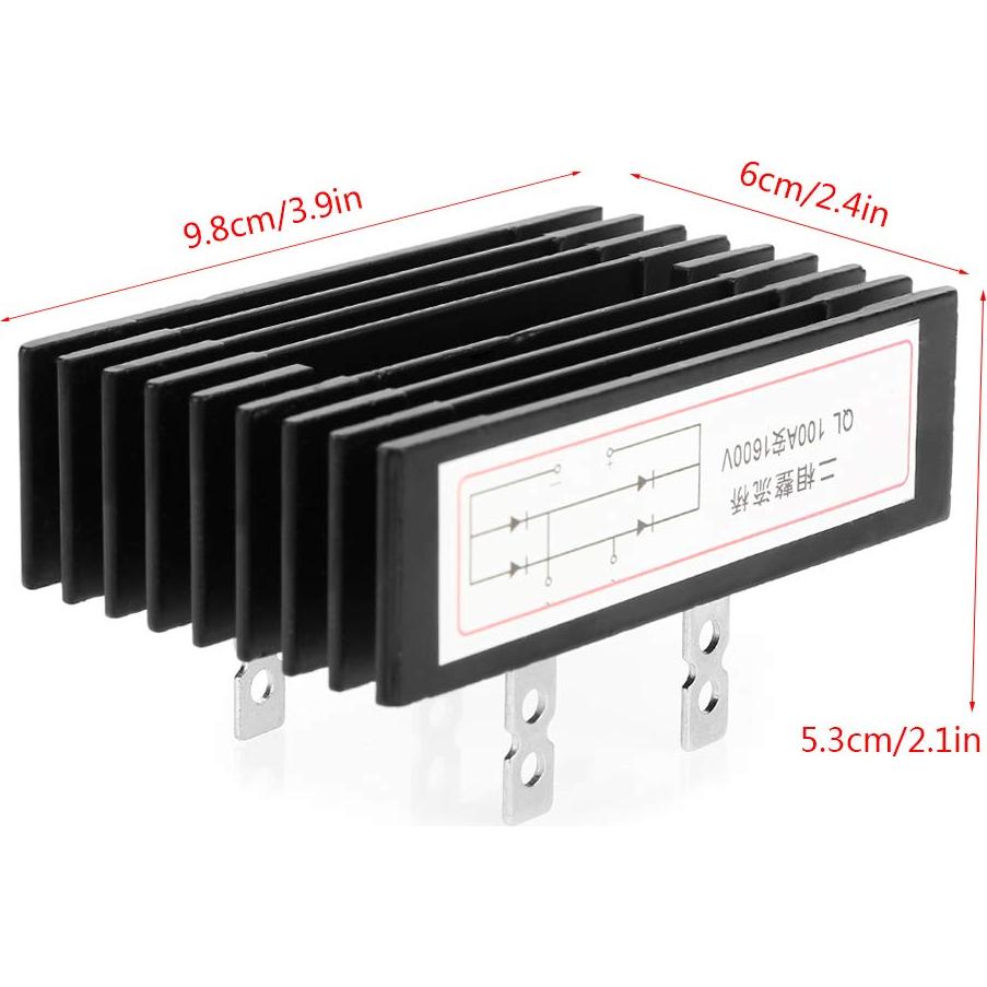 Rectificador de Puente Ejoyous 100A 1600V 2 Fases Alta Potencia