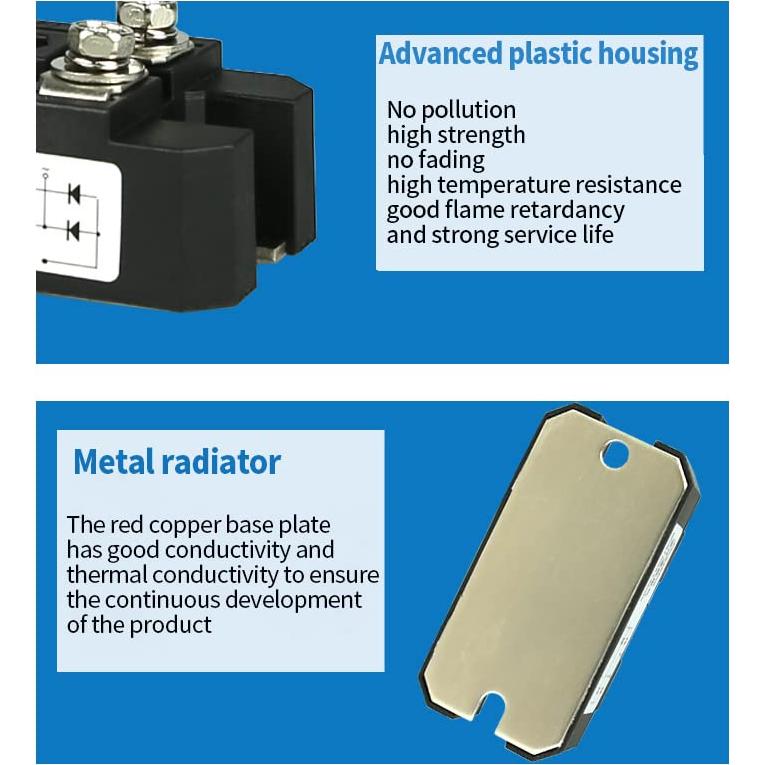 Rectificador de Puente Monofásico Aigoodele MDQ150A 150A 1600V