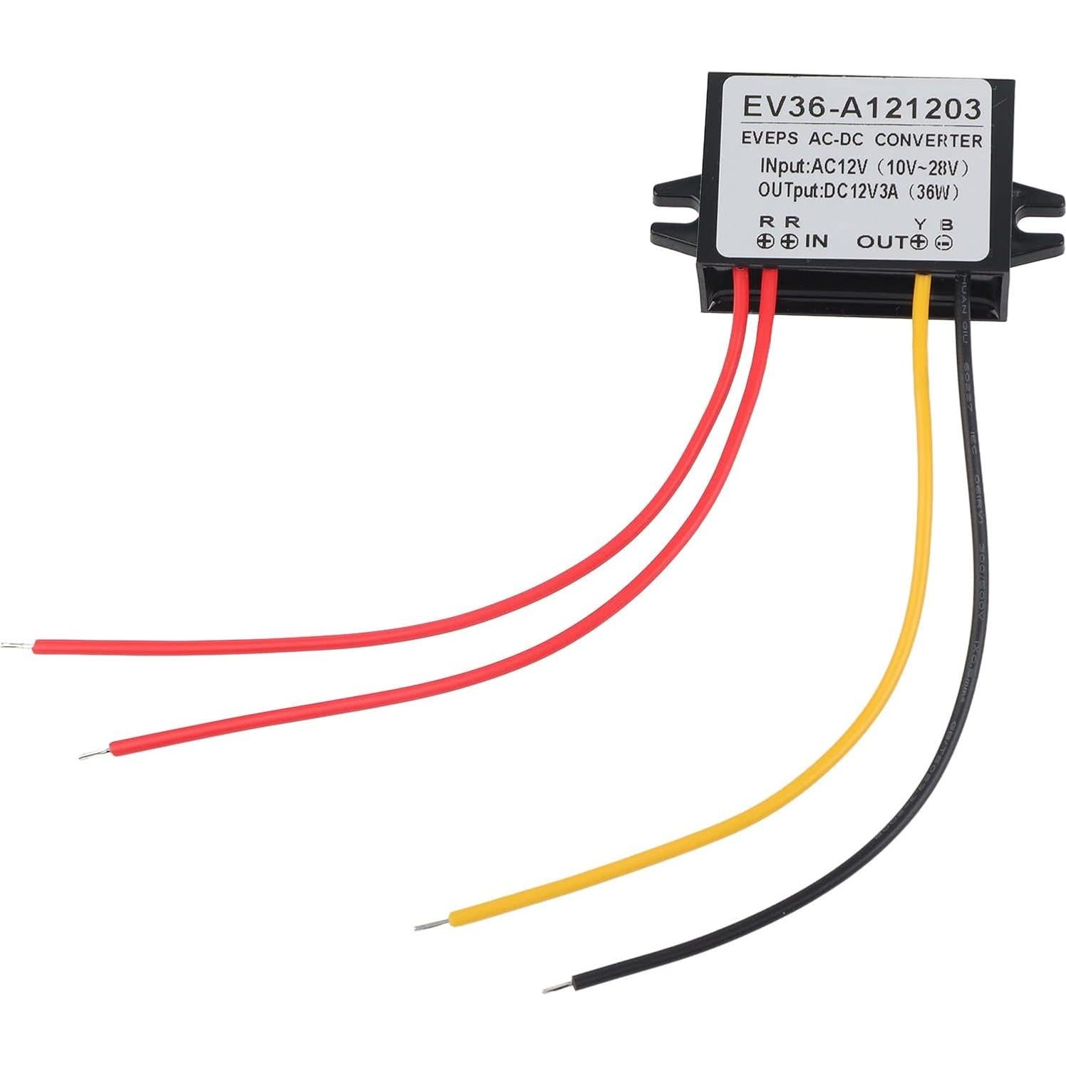 Convertidor CA a CC KooingTech 12V 3A IP67 para Vehículos