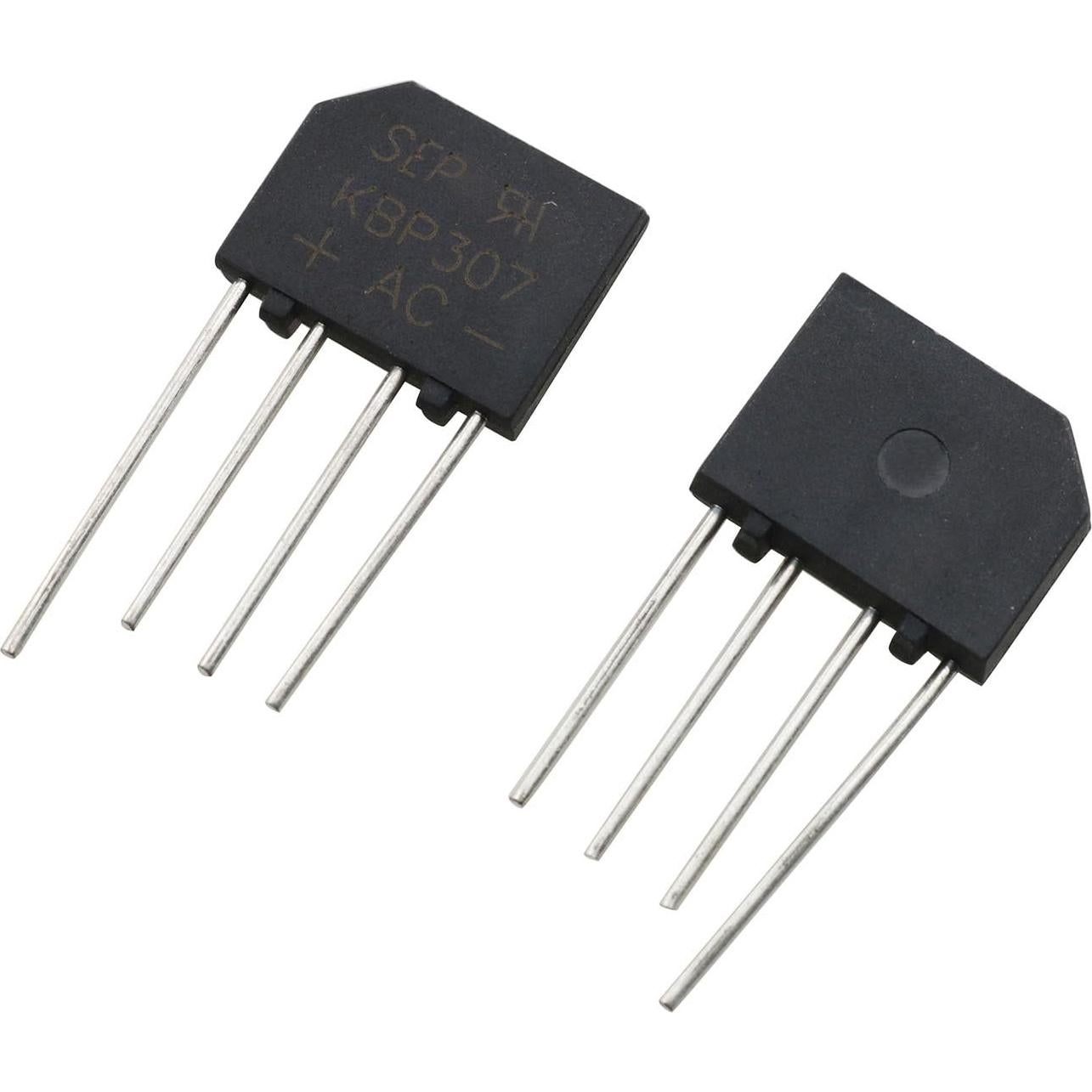 Puente Rectificador Plano 4 Pines TAODAN KBP307 - 20 Piezas