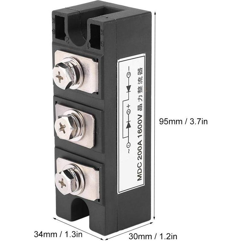 Módulo Puente Rectificador 1600V 200A Oumefar Alta Potencia