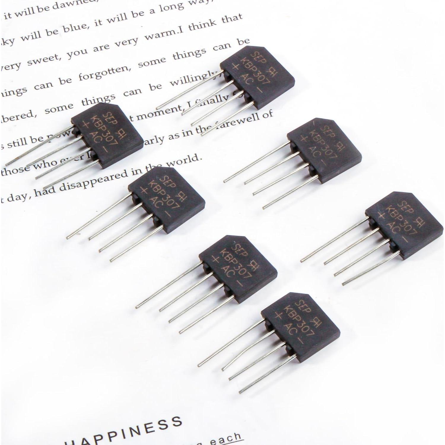 Rectificador de Puente de Diodo FOXTIP KBP307 3A 700V - Paquete de 22