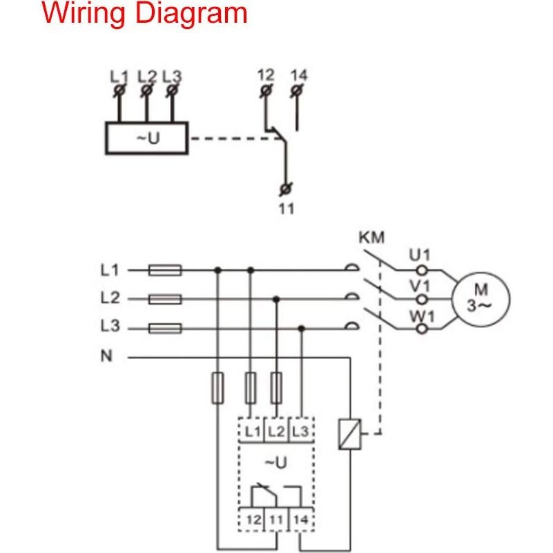 Relé de Voltaje Trifásico YWBL-WH GRV8-05 101V-318V
