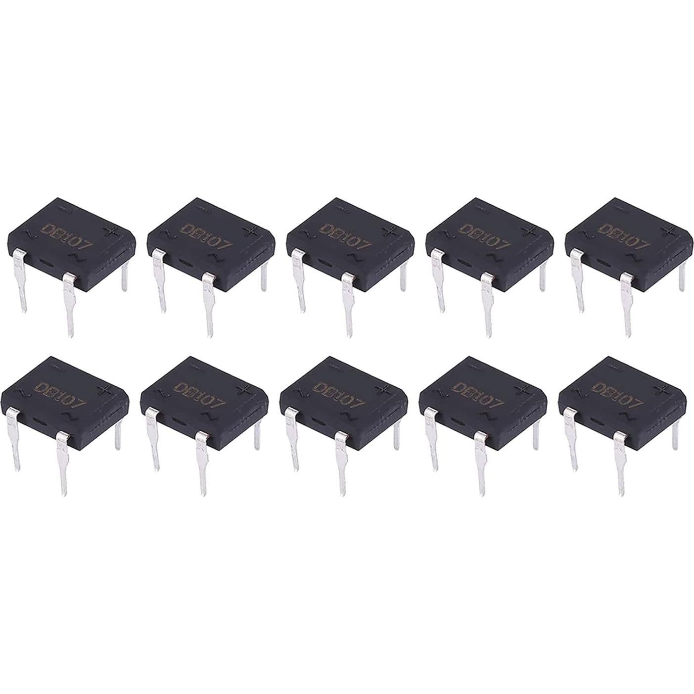 Rectificador de Puente Garosa DB107 1A 1000V 10 Piezas