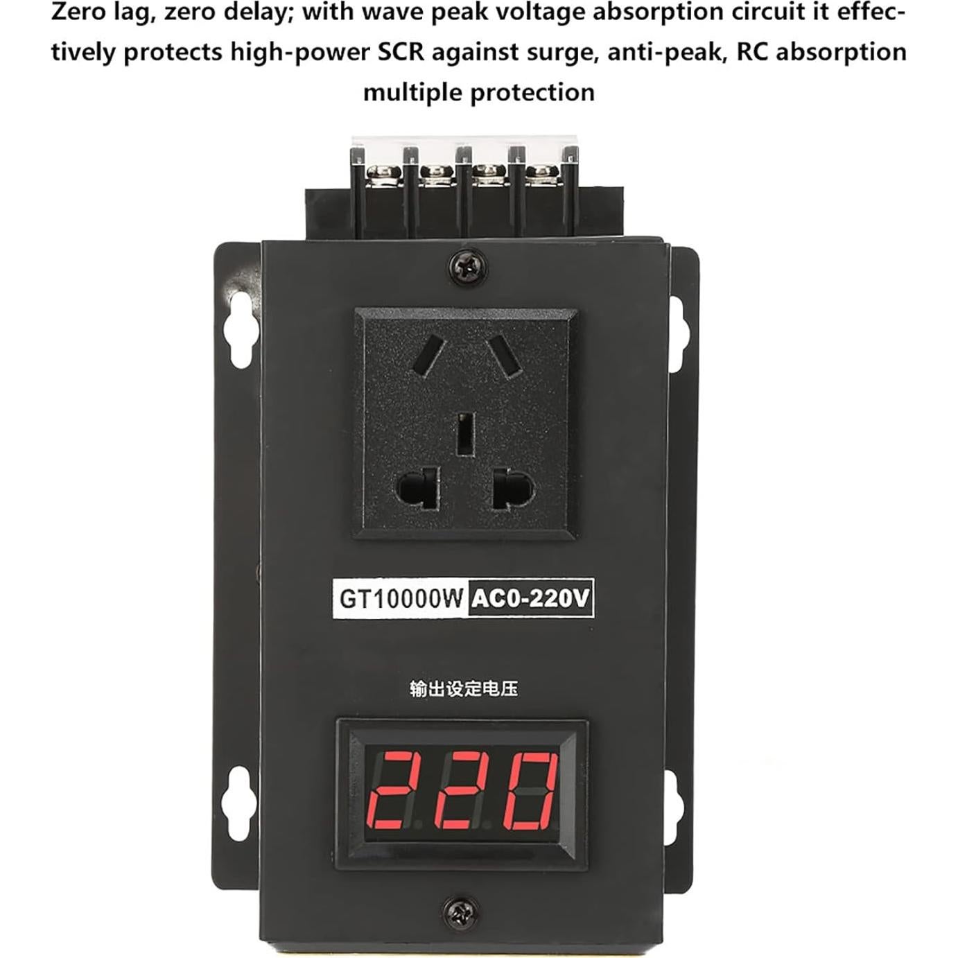 Regulador de Voltaje AC 220V Vikye GT10000W Ajustable