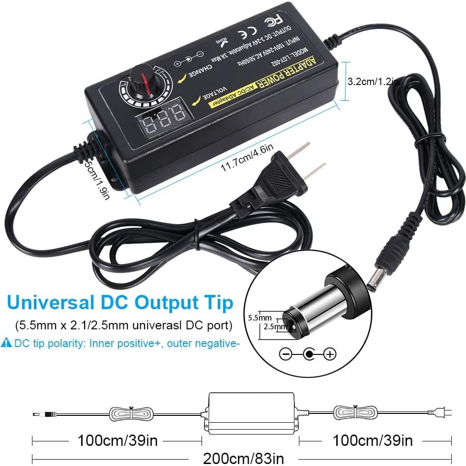 Fuente de Alimentación Universal Wefomey 72W DC 3V-24V Ajustable