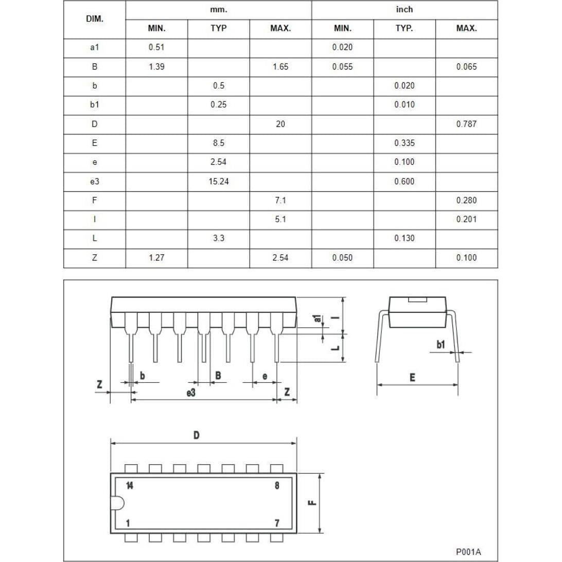 5 Reguladores de Voltaje Ajustable LM723CN 2V a 37V 150mA