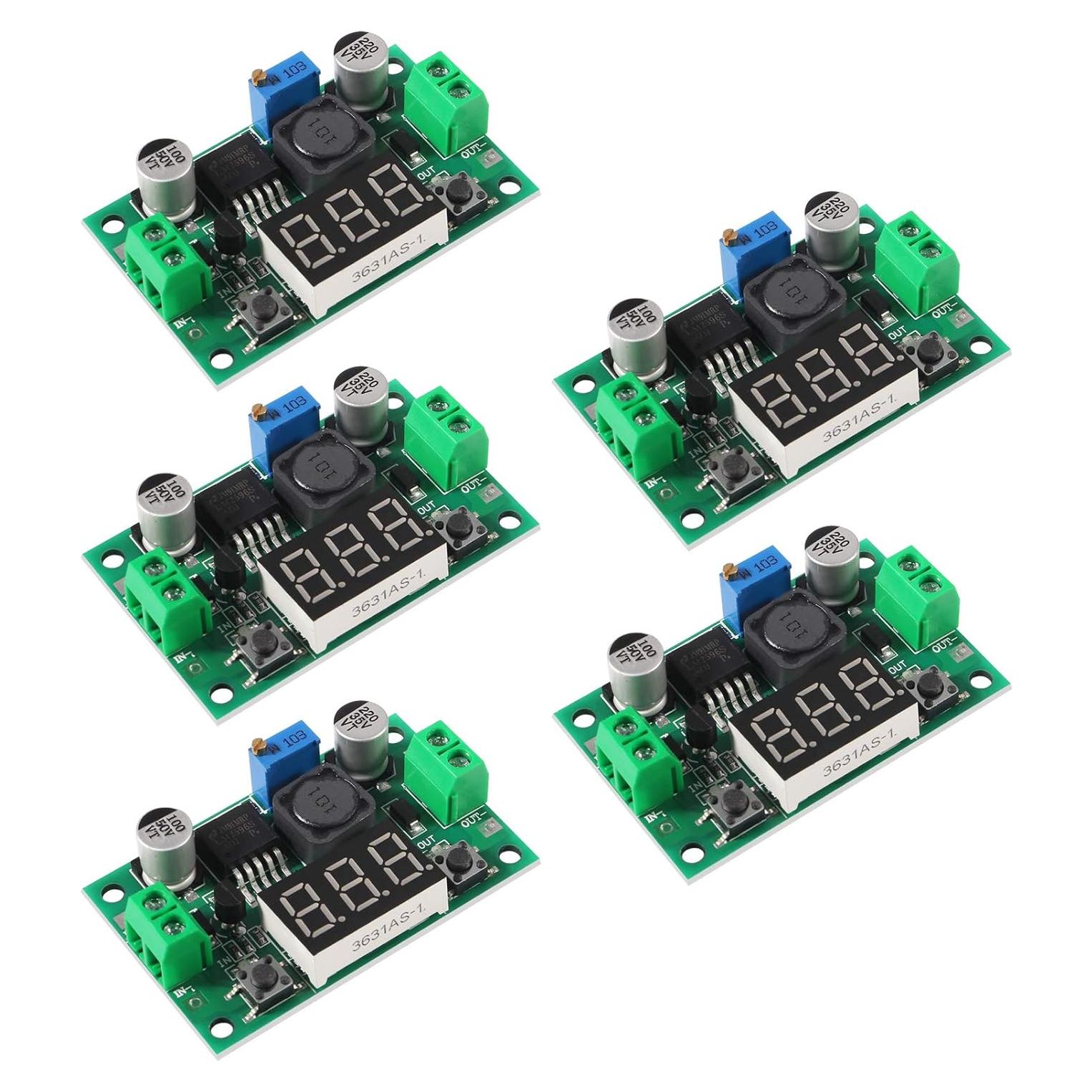 5 Pack Regulador de Voltaje LM2596 AITRIP DC-DC Ajustable