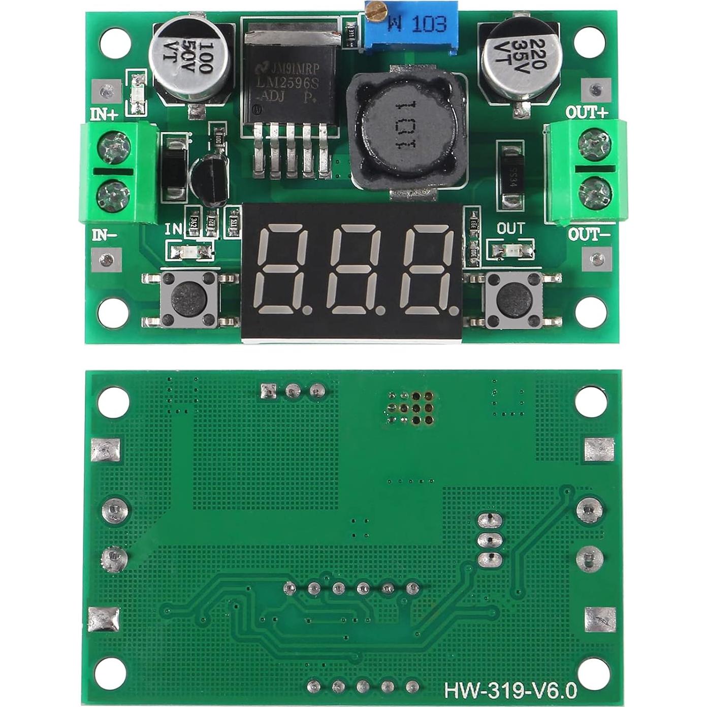 5 Pack Regulador de Voltaje LM2596 AITRIP DC-DC Ajustable