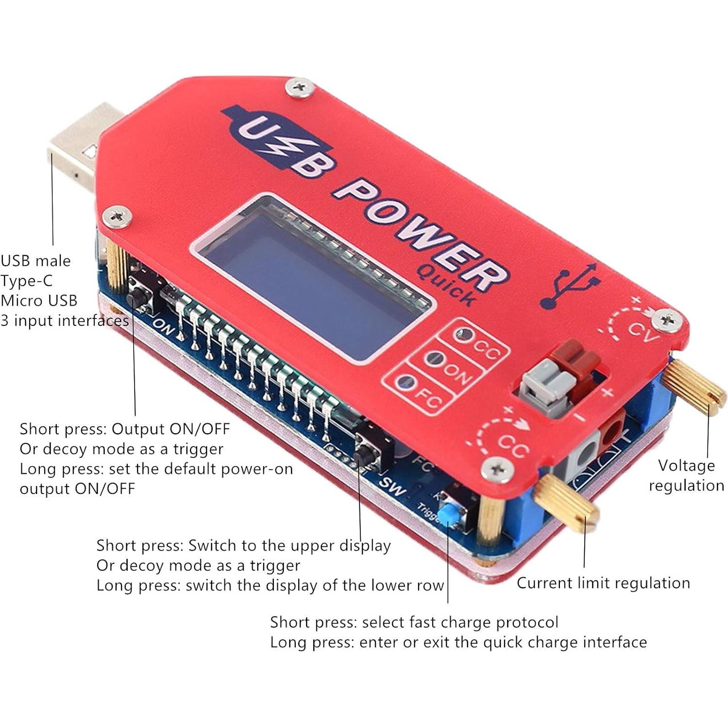 Convertidor de Voltaje Buck Boost PEMENOL 15W con LCD