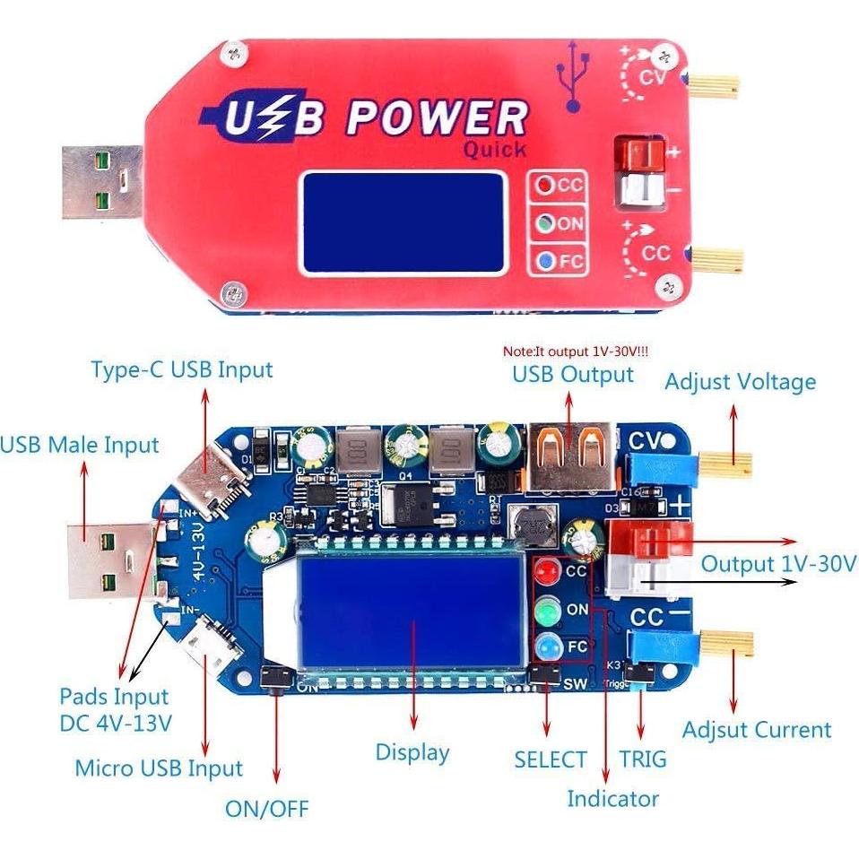 Convertidor de Voltaje Buck Boost PEMENOL 15W con LCD