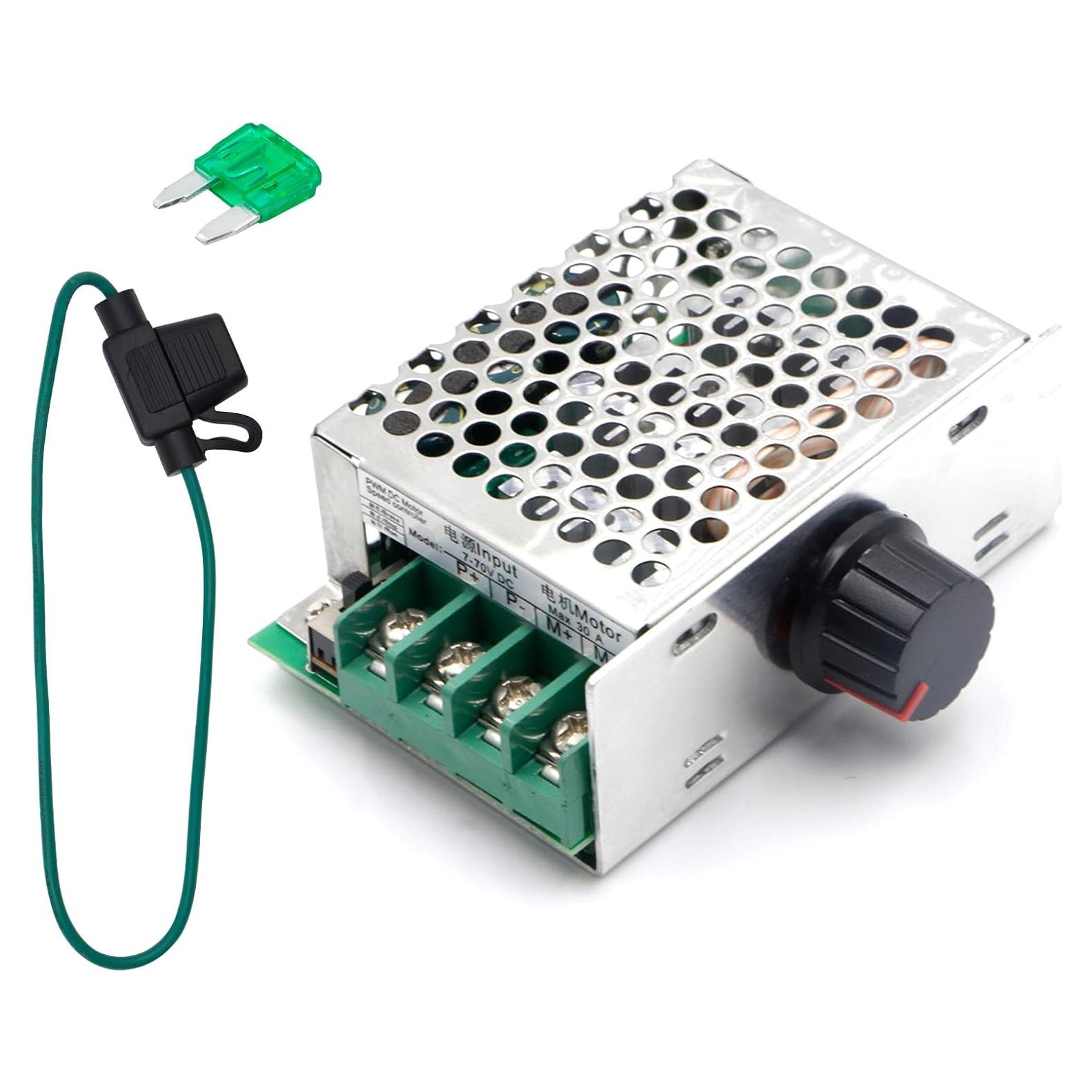 Controlador de Velocidad DC PWM 30A RioRand 7-70V Verde