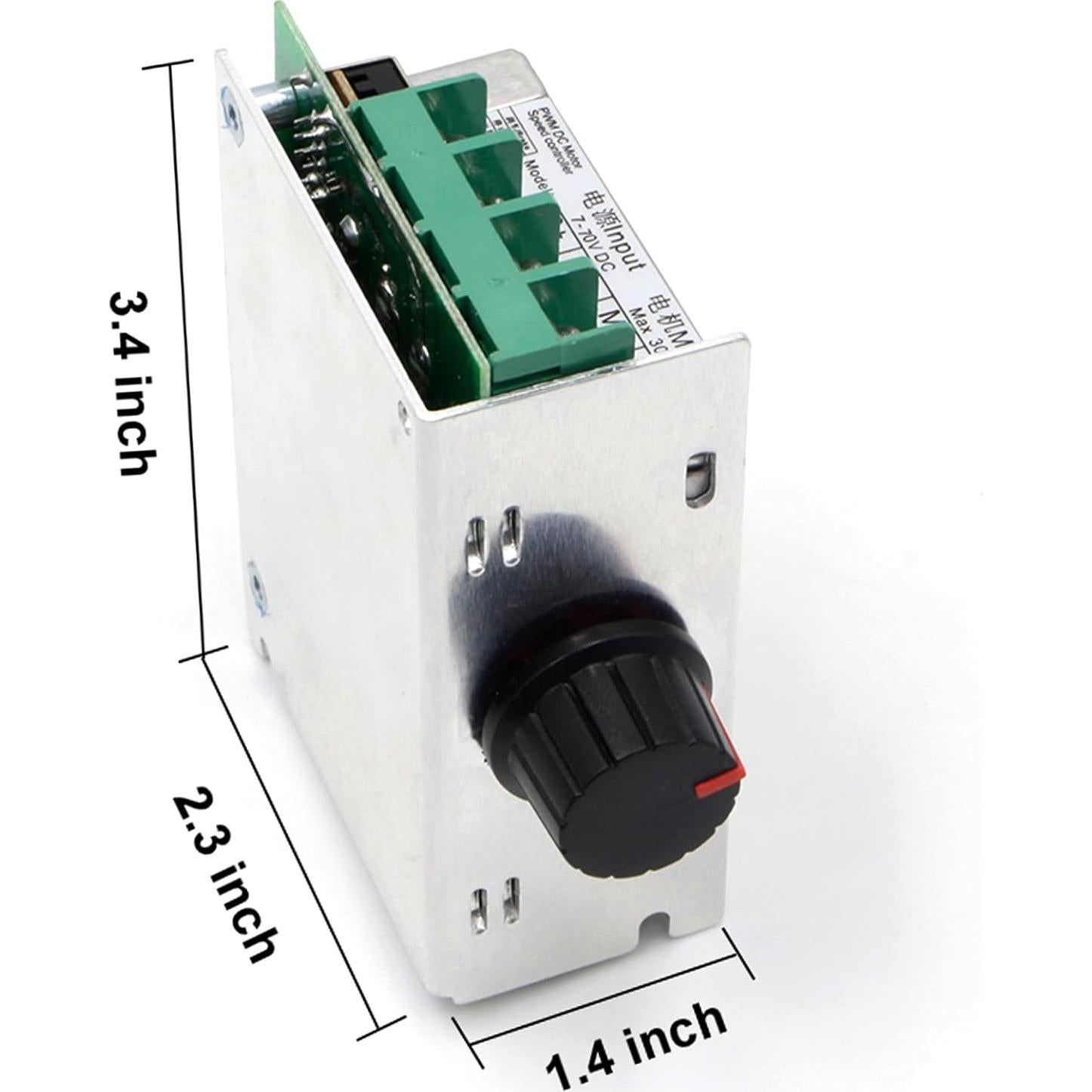 Controlador de Velocidad DC PWM 30A RioRand 7-70V Verde
