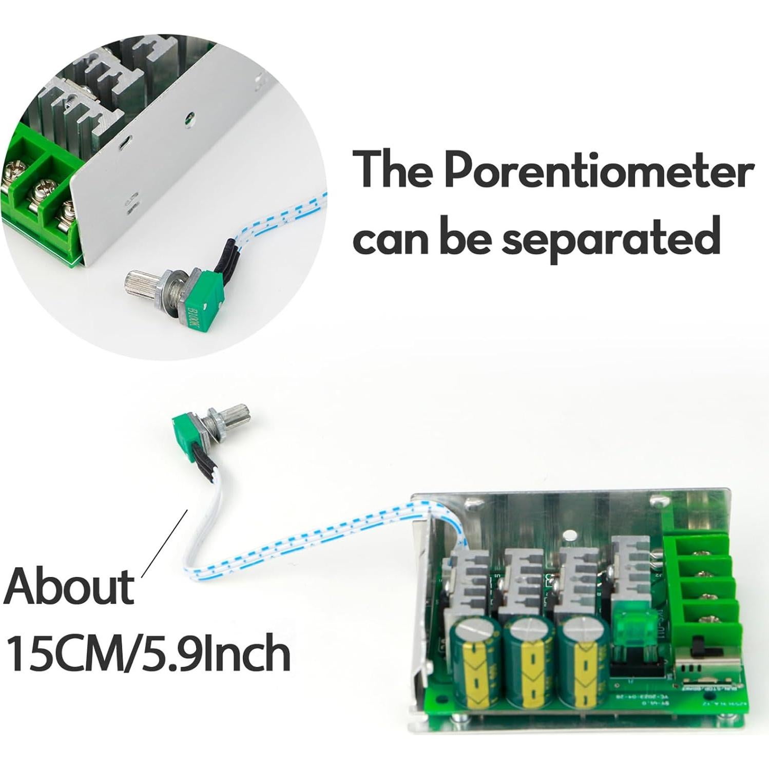 Controlador de Velocidad DC PWM 30A RioRand 7-70V Verde