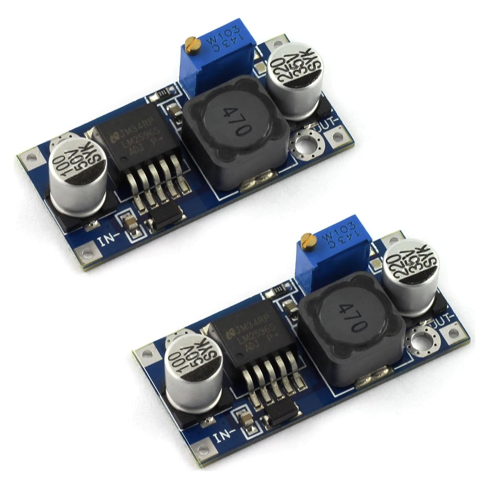 Regulador de Voltaje Variable DZS Elec LM2596 2PCS 3.2V-40V